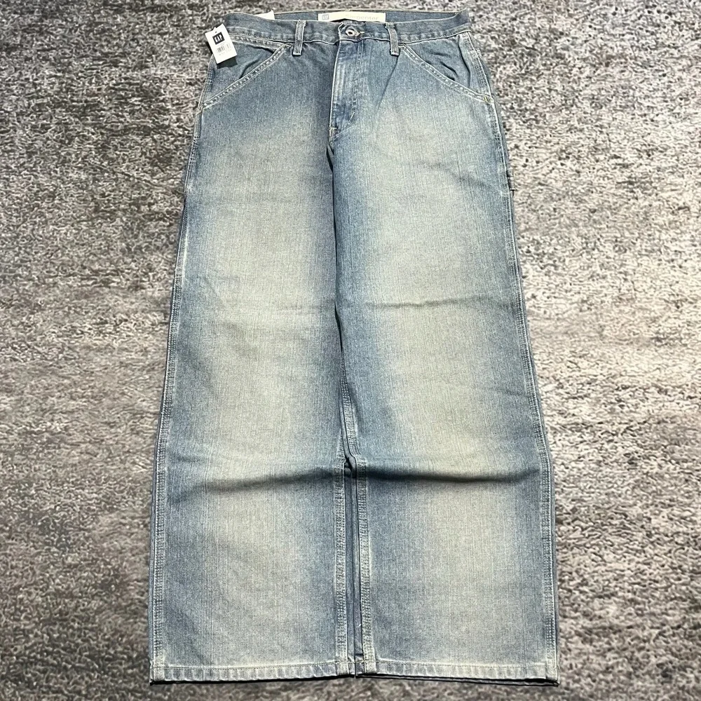 NWT‎ Gap Carpenter Jeans Mens 31x30 Blue Faded Baggy Wide Leg Vintage Y2K